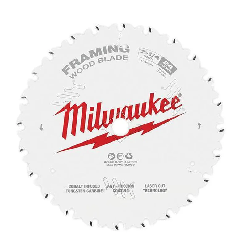 Milwaukee 48408720 184mm (7-1/4") 24T Framing Wood Circular Saw Blade