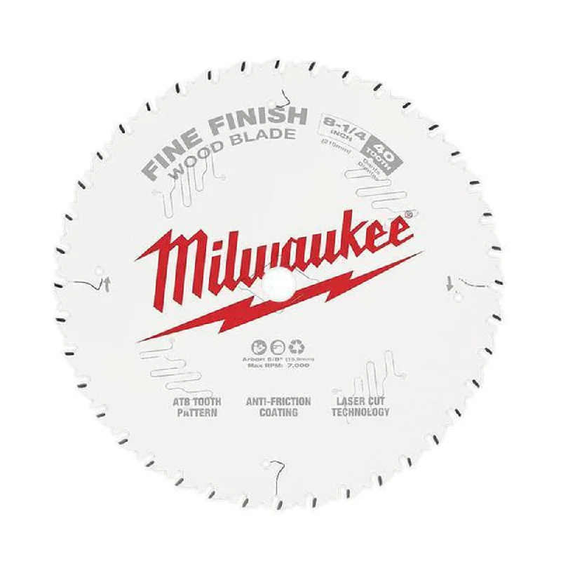 Milwaukee 48408822 210mm (8-1/4") 40T Fine Finish Wood Circular Saw Blade