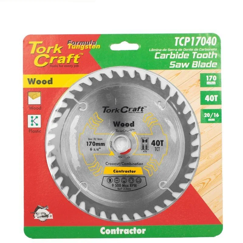 Tork Craft Circular Saw Blade Contractor 170 x 40 x 20/16 TCP17040