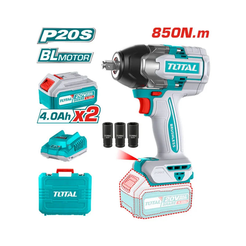 Total Cordless impact wrench 20V TIWLI2085