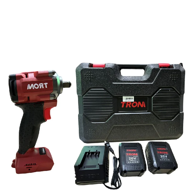 TROM 20V Cordless Impact Wrench 1/2" C/W 2 Battery & 1 Charger | Model : PB400