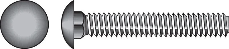 HILLMAN 3/8 in. X 1-1/4 in. L Zinc-Plated Steel Carriage Bolt 100 pk