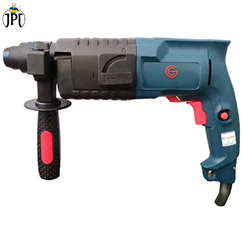 JPT 20MM Rotary Hammer Drill Machine | 700-Watt Motor | 1400 RPM Speed | 2.4 Joules Impact | 5100 BPM Force | 2 Function Modes | 3 SDS Drill Bits