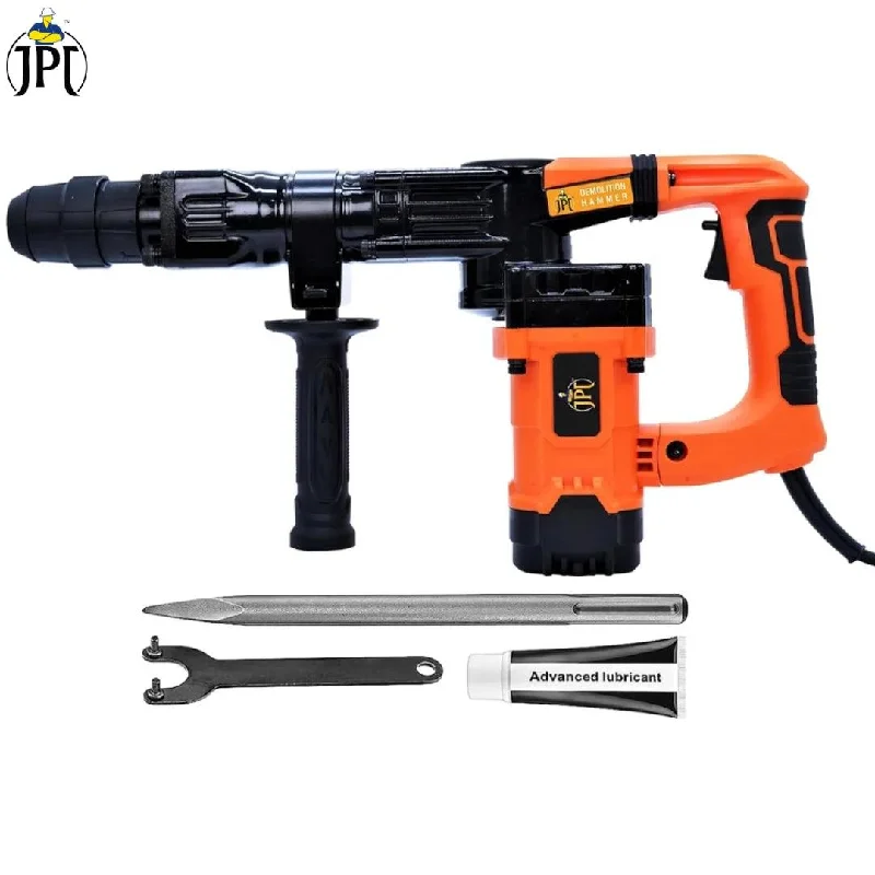 JPT Supreme Quality 5 KG Demolition Hammer / Breaker Machine | 1500-Watt Motor | 4200 RPM Speed | 15 Joules Impact | 3600 BPM Force | All Accessories Included