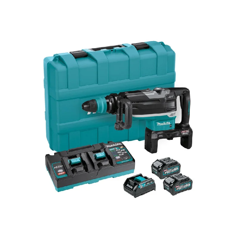 MAKITA 80Vmax (40Vx2) XGT Brushless AWS* 52mm Rotary Hammer - SDS-Max - KIT