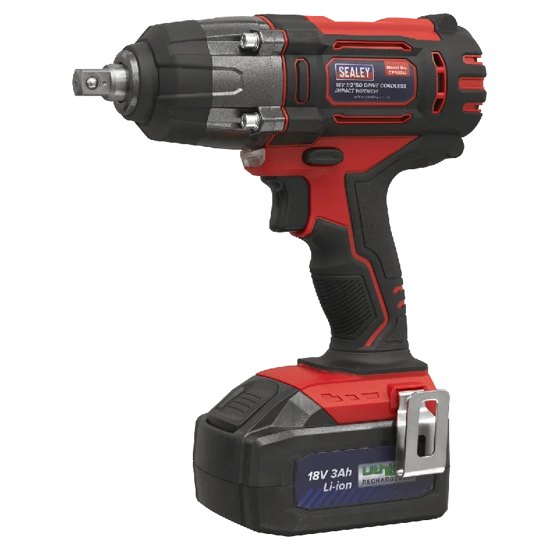 Sealey Cordless Impact Wrench 18V 3Ah Lithium-ion 1/2"Sq Drive With Battery and Charger CP400LI - Red Or Green